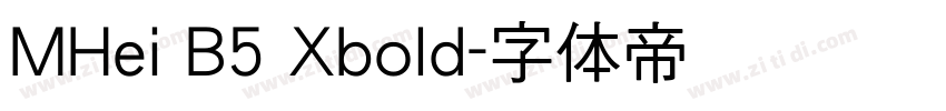 MHei B5 Xbold字体转换